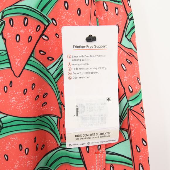 SAXX Swim Trunks Board Shorts Swim Wear Betawave 2N1 Red Watermelon Ballpark 34 - Picture 4 of 10